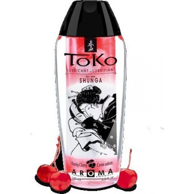 Индивидуальный ароматический лубрикант SHUNGA ТOKO AROMA BLAZING CHERRY (ПЫЛАЮЩАЯ ВИШНЯ) 6400 SG